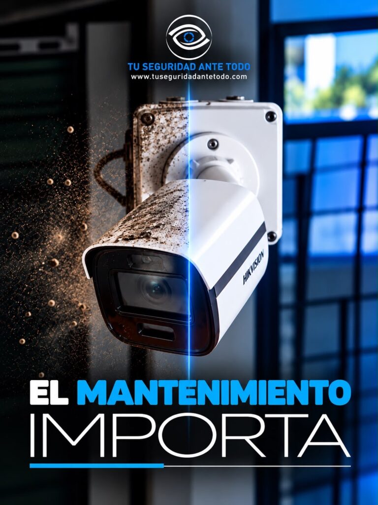 Tu Seguridad Ante Todo - El mantenimiento importa, cámara Hikvision antes y después de la mantención